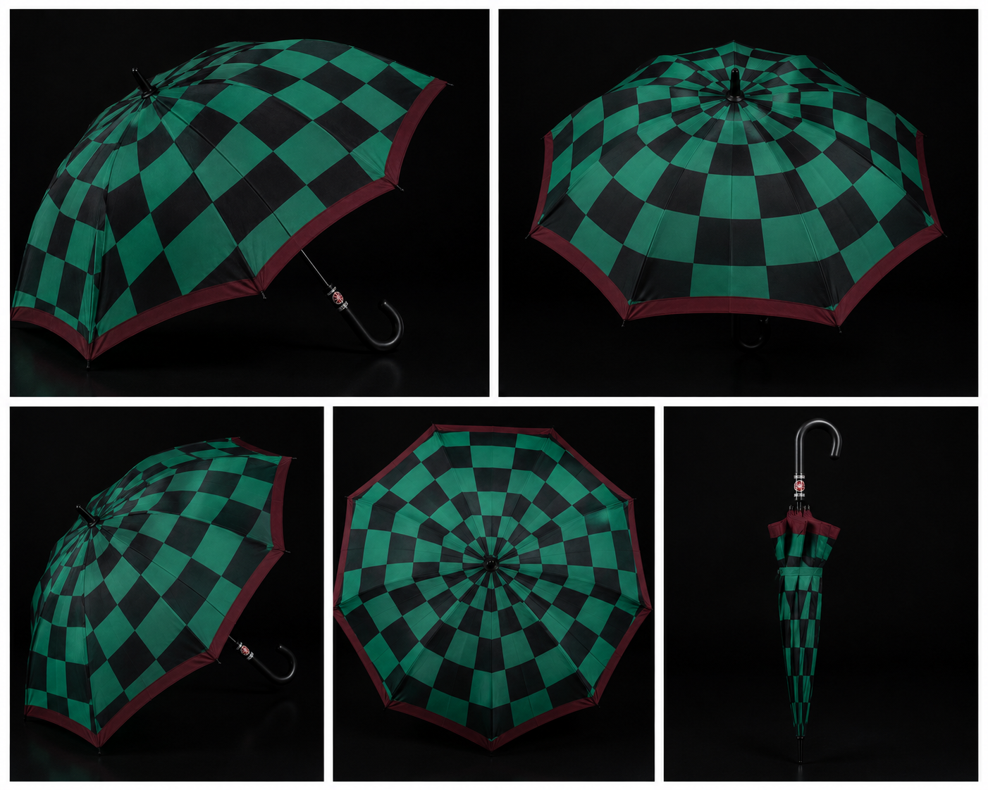 The Slayer's Canopy — Emerald Chess Umbrella